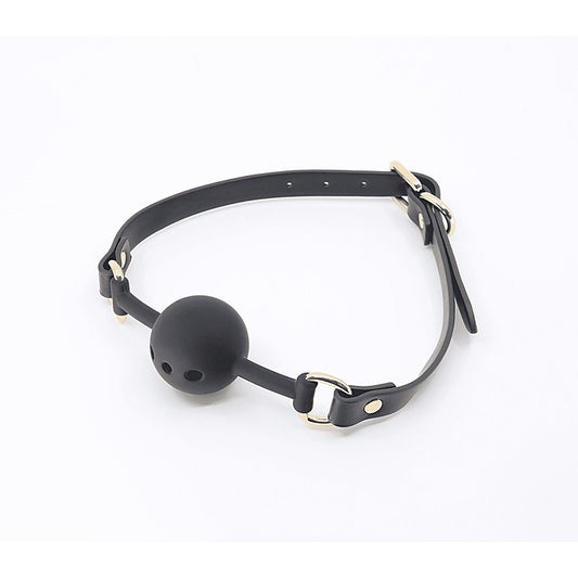 Breathable Gag With Silicone Ball by Love In Leather - Bondage Gags and Bits