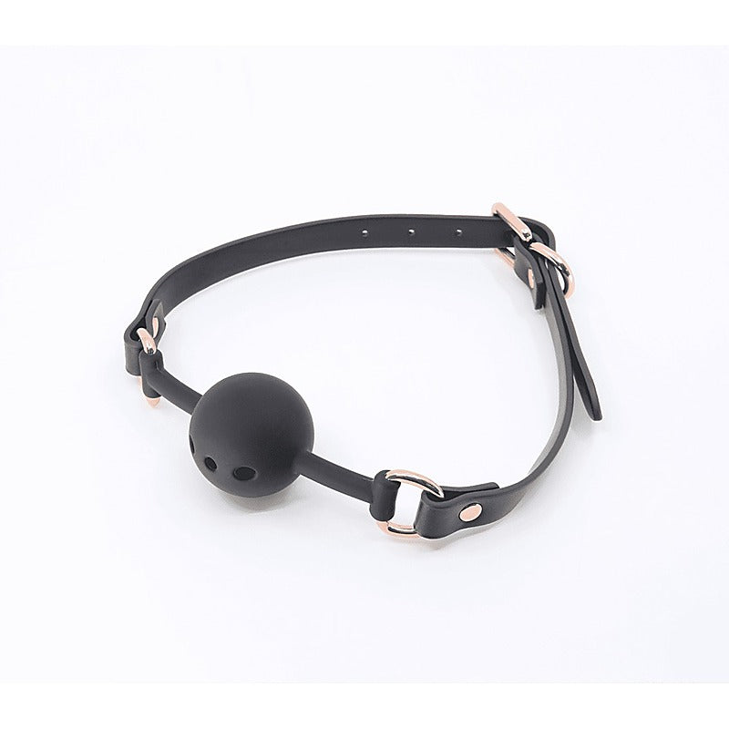 Breathable Gag With Silicone Ball by Love In Leather - Bondage Gags and Bits
