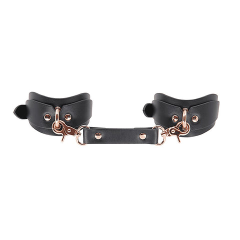 Shaped BDSM Play Wrist Cuffs by Love In Leather - Cuffs And Restraints