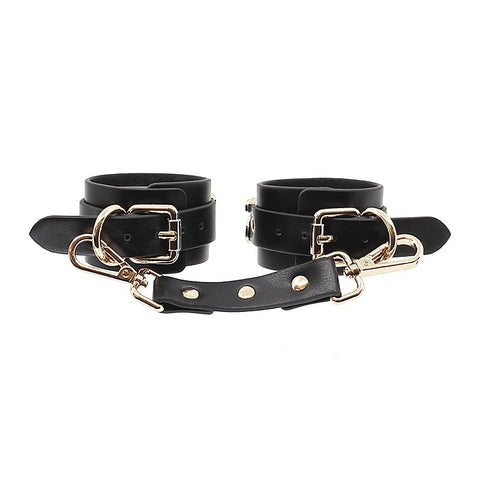Yes Sir Faux Leather Wrist Cuffs by Love In Leather - Cuffs And Restraints