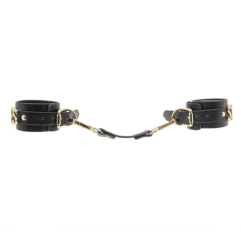Yes Sir Faux Leather Wrist Cuffs by Love In Leather - Cuffs And Restraints