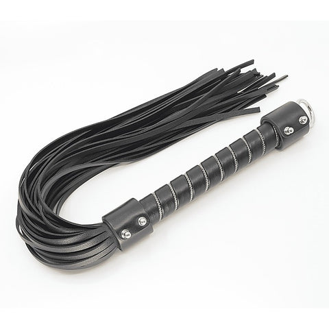 BDSM Flogger with Chain Detail by Love In Leather - Whips And Crops