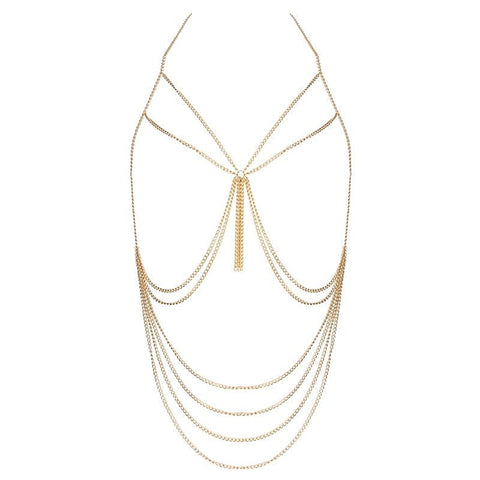 Premium Tassel BDSM Chain Harness by Muse - Cuffs And Restraints