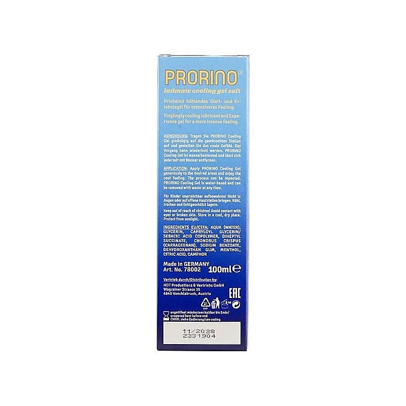 PRORINO Water Soluble Cooling Gel Soft by Hot Ero - Water Based Lubes