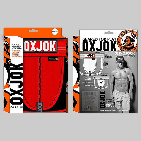 OxBalls Slingjock Upthrust Slider Strap Jock Red Hot with Dynamic Movement - Jocks and G-Strings