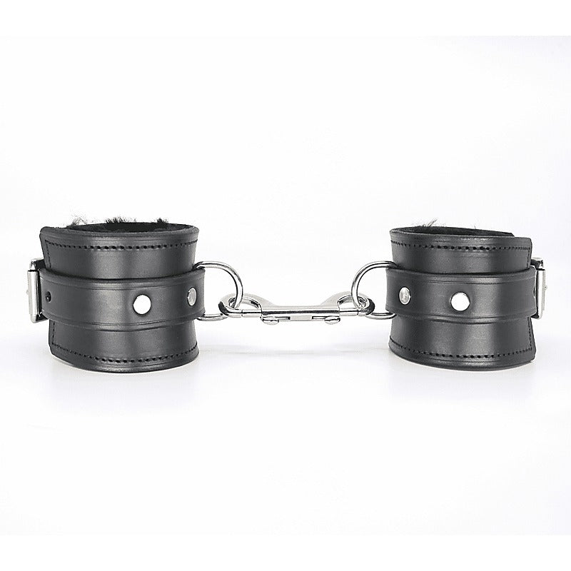 Sheepskin Lined Ankle Restraints by Love In Leather - Cuffs And Restraints
