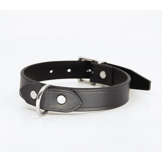 Unlined Italian Leather BDSM Collar by Love In Leather - Collars and Leads