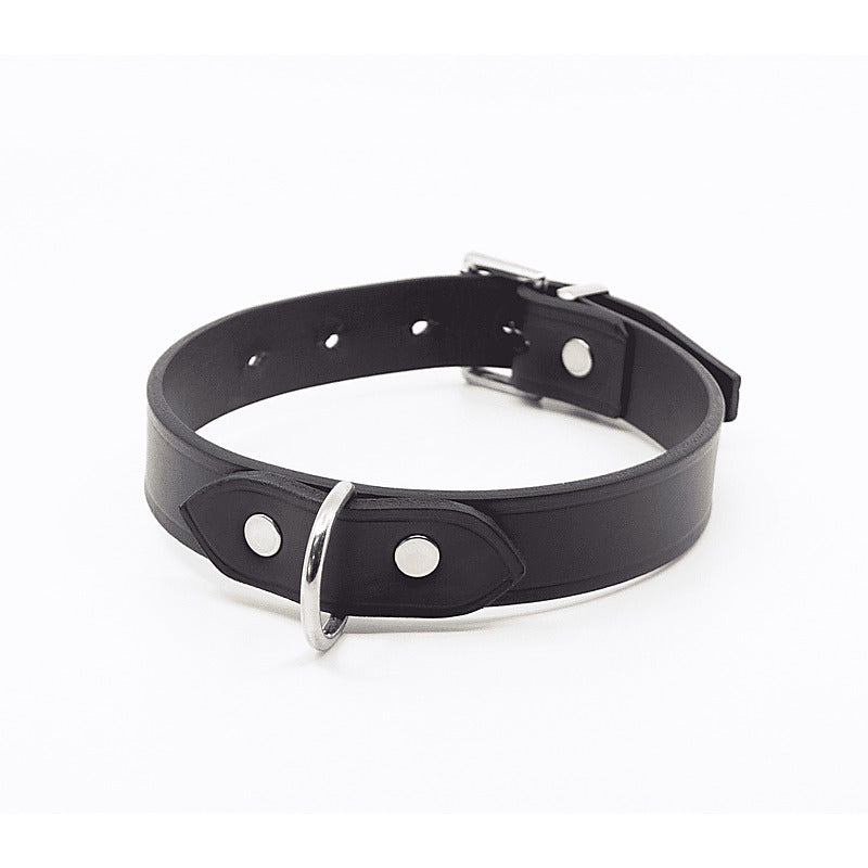 Unlined Italian Leather BDSM Collar by Love In Leather - Collars and Leads