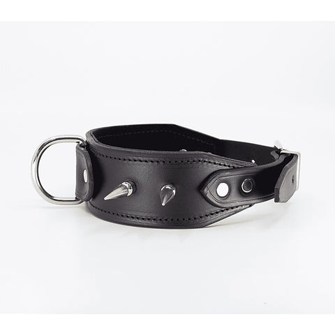 BDSM Collar With Long Spikes by Love In Leather - Collars and Leads