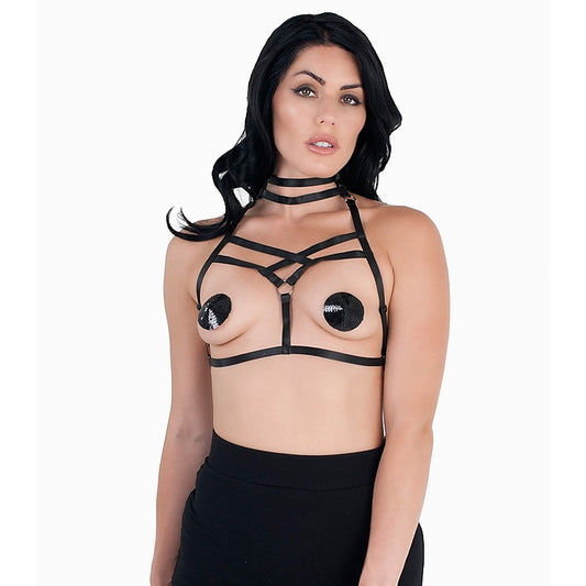 Intricate Harness Style Womens Bralette by Love In Leather - Her Fetish