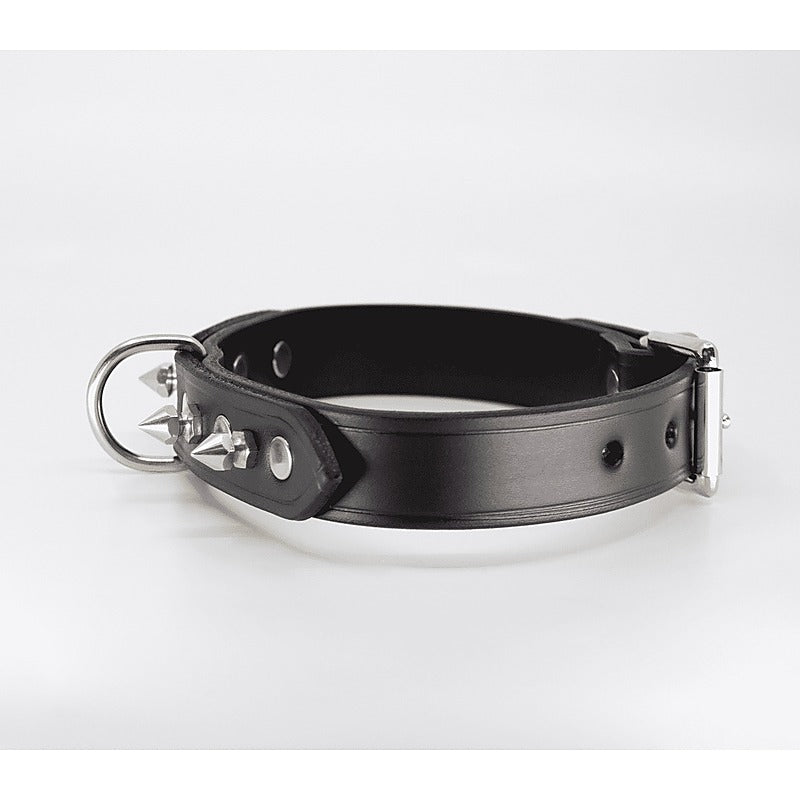 BDSM Collar With Short Dog Spikes by Love In Leather - Collars and Leads