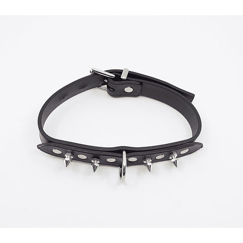 BDSM Collar With Short Dog Spikes by Love In Leather - Collars and Leads