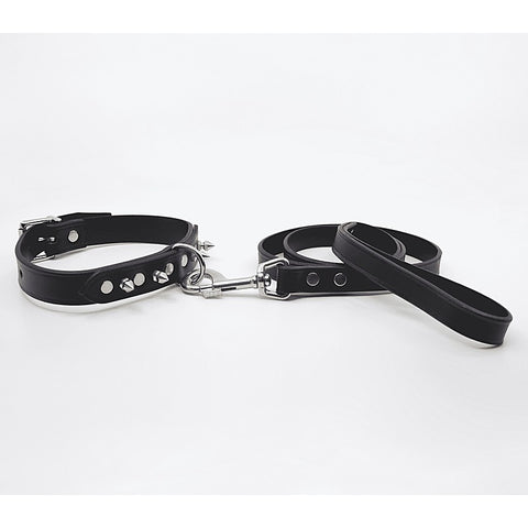 BDSM Collar With Short Dog Spikes by Love In Leather - Collars and Leads