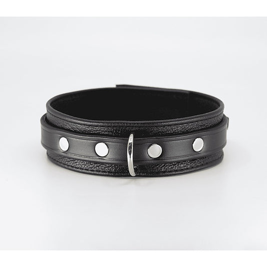 Flat & Grained Italian Leather Collar by Love In Leather - Collars and Leads