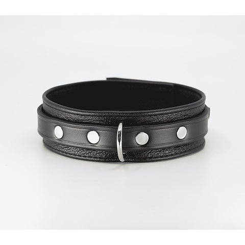 Flat & Grained Italian Leather Collar by Love In Leather - Collars and Leads