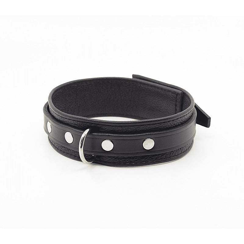 Flat & Grained Italian Leather Collar by Love In Leather - Collars and Leads