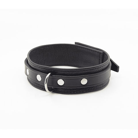 Flat & Grained Italian Leather Collar by Love In Leather - Collars and Leads