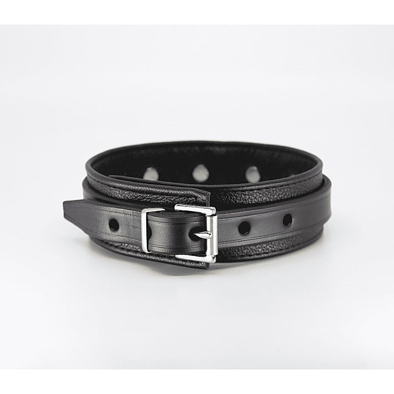 Flat & Grained Italian Leather Collar by Love In Leather - Collars and Leads