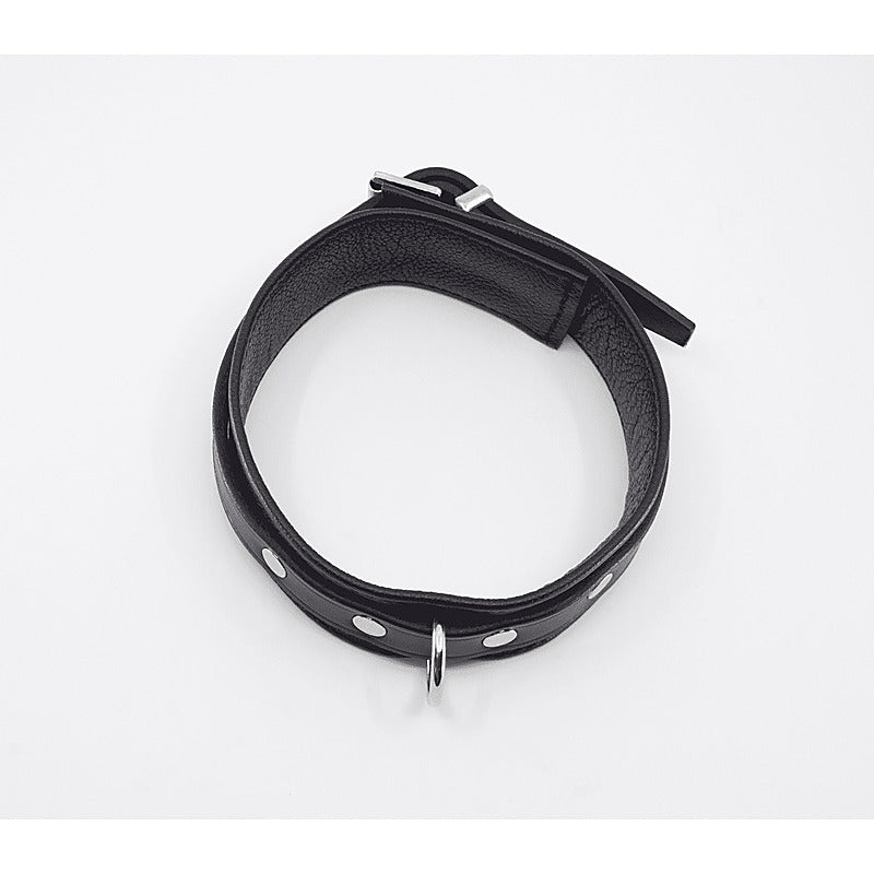 Flat & Grained Italian Leather Collar by Love In Leather - Collars and Leads
