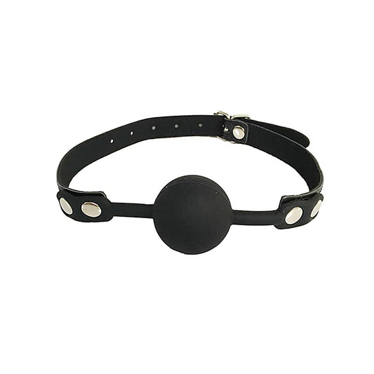 Fetish Play Gag with Silicone Ball by Love In Leather - Bondage Gags and Bits
