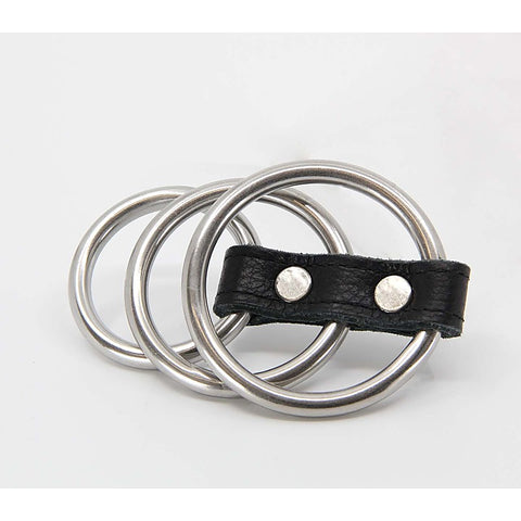 Love In Leather Gates of Hell Bondage Cock Ring Premium Steel Construction - Cock Rings