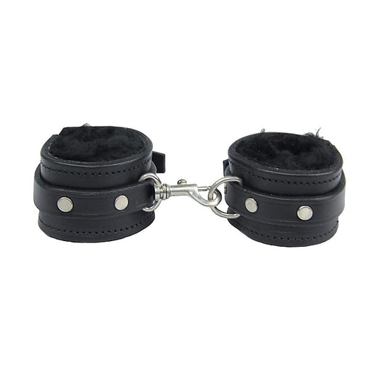 Light Sheepskin Lined Hand Cuffs by Love In Leather - Cuffs And Restraints
