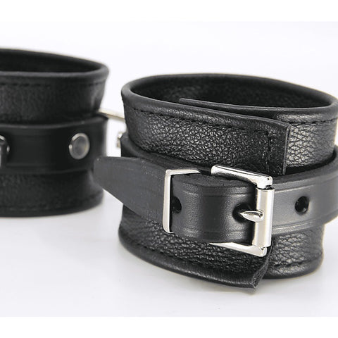 Soft Grained Leather Wrist Cuffs by Love In Leather - Cuffs And Restraints