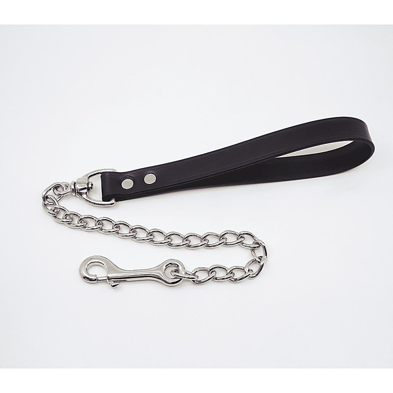 Fetish Play Leather & Chain Lead by Love In Leather - Collars and Leads