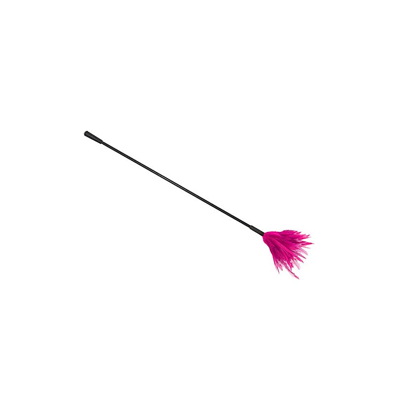 BDSM Crop With Feather Tickler by Love In Leather - Whips And Crops