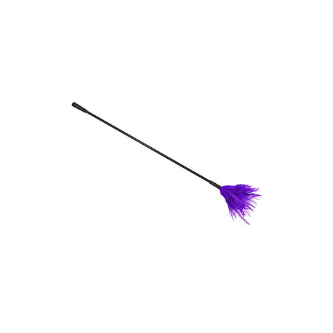 BDSM Crop With Feather Tickler by Love In Leather - Whips And Crops