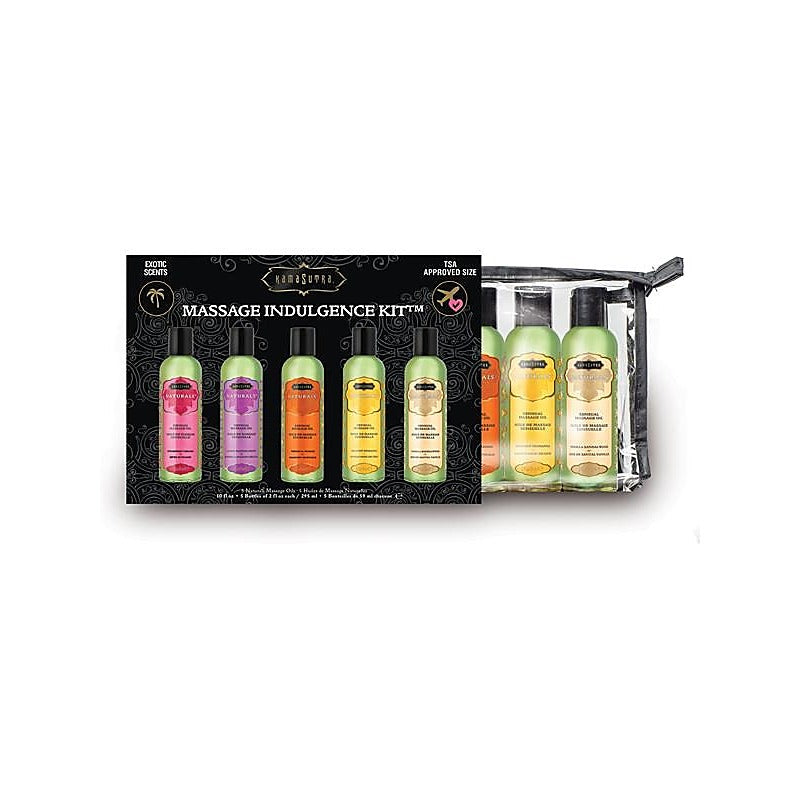 Kama Sutra Massage Oil Indulgence Kit Five Scents - Massage Oils and Lubricants