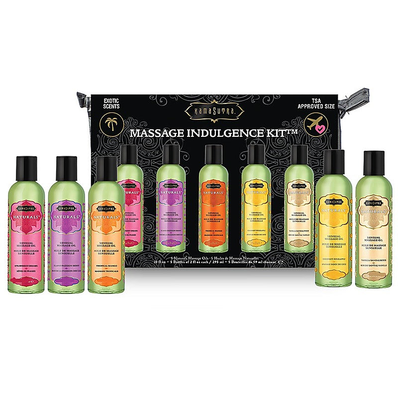 Kama Sutra Massage Oil Indulgence Kit Five Scents - Massage Oils and Lubricants