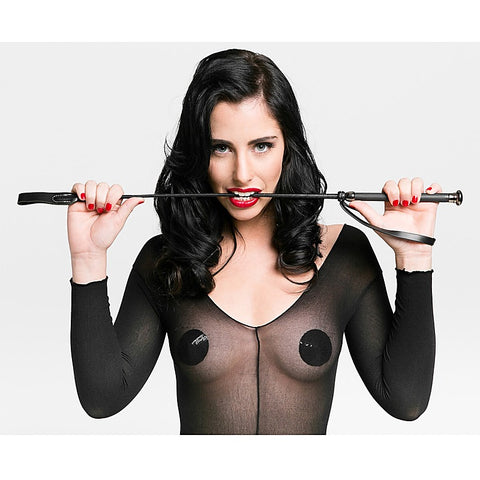 Riding Crop with Coloured Metal Ferrule by Love In Leather - Whips And Crops