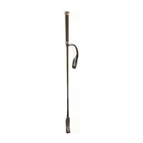Riding Crop with Coloured Metal Ferrule by Love In Leather - Whips And Crops