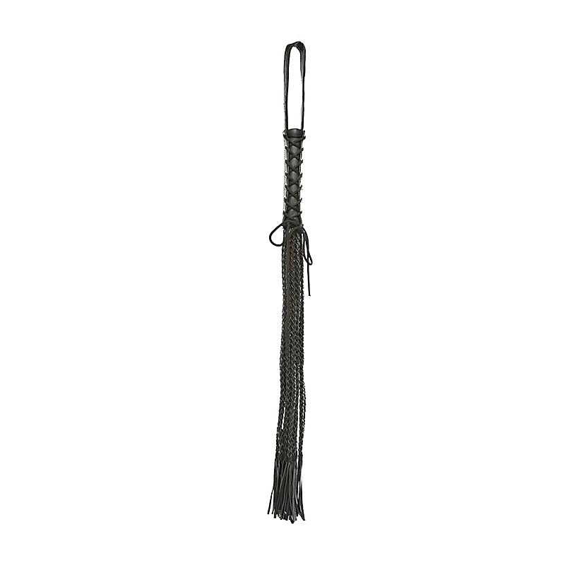 Long Flogger With Corseted Handle by Love In Leather - Whips And Crops