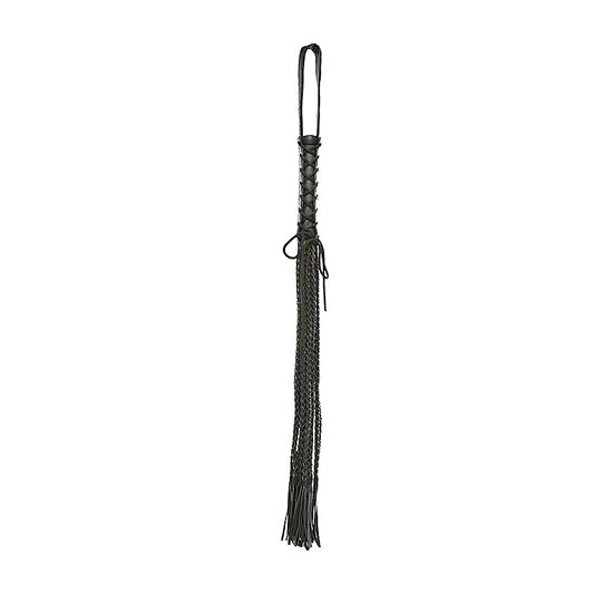 Long Flogger With Corseted Handle by Love In Leather - Whips And Crops