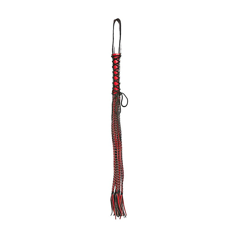 Long Flogger With Corseted Handle by Love In Leather - Whips And Crops
