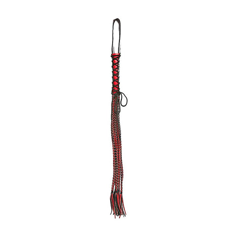 Long Flogger With Corseted Handle by Love In Leather - Whips And Crops