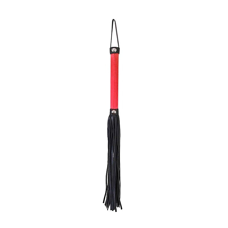 Satin Handle Flogger With Leather Tails by Love In Leather - Whips And Crops