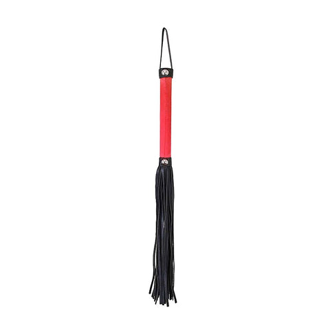 Satin Handle Flogger With Leather Tails by Love In Leather - Whips And Crops