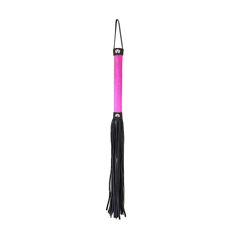 Satin Handle Flogger With Leather Tails by Love In Leather - Whips And Crops
