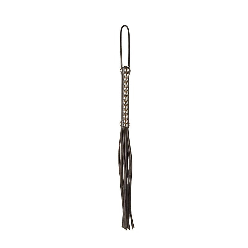 Fetish Play Studded Leather Flogger by Love In Leather - Whips And Crops