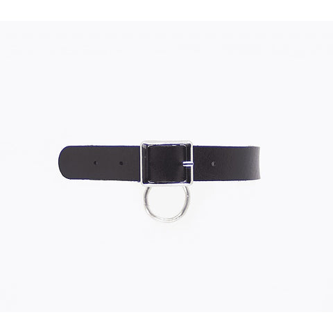 Centre Ring Faux Leather Choker by Love In Leather - Collars and Leads