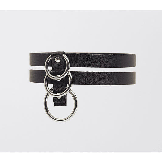 Double Strap Faux Leather Choker by Love In Leather - Collars and Leads