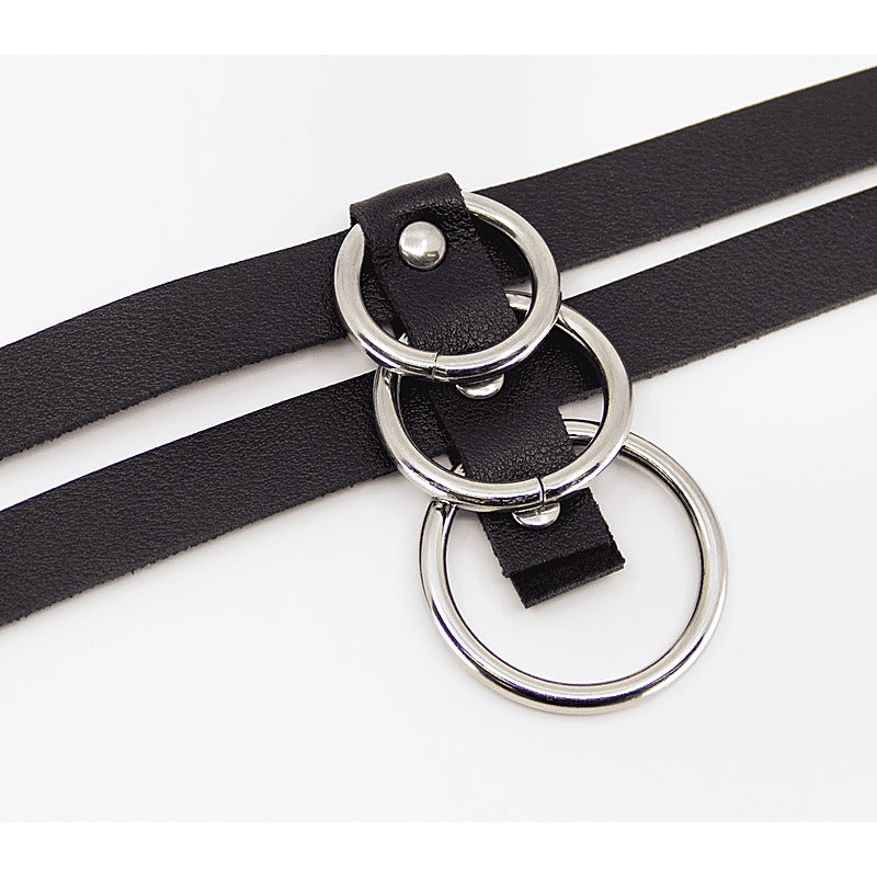 Double Strap Faux Leather Choker by Love In Leather - Collars and Leads