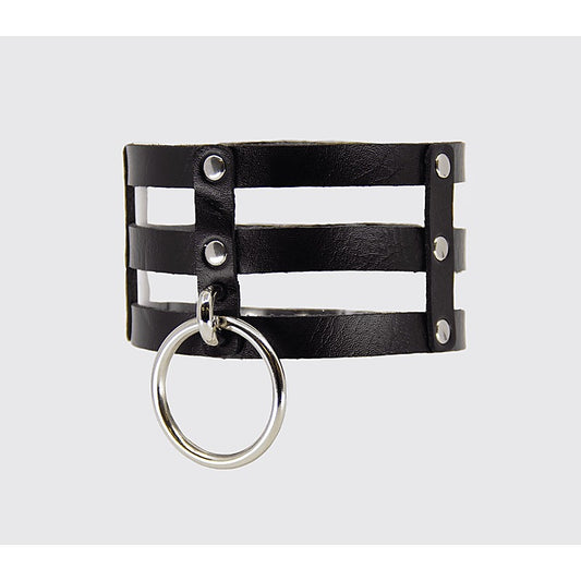 Triple Strap Faux Leather Choker by Love In Leather - Collars and Leads