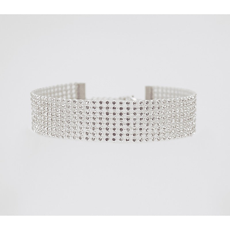 BDSM Play Diamante Choker by Love In Leather - Collars and Leads