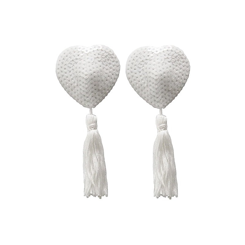 Heart Shape Nipple Tassels by Love In Leather - Breast and Nipple Toys