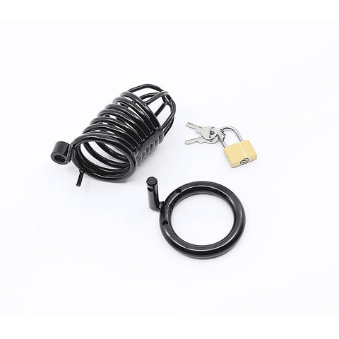 Matte Black Male Chastity Cage by Love In Leather - Male Chastity