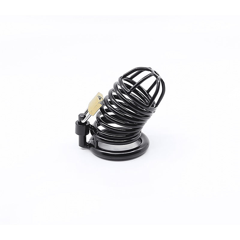 Matte Black Male Chastity Cage by Love In Leather - Male Chastity
